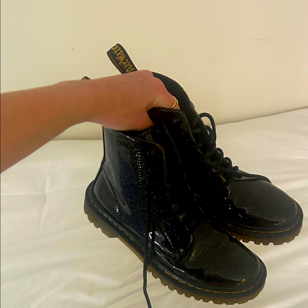 Black Sparkly Doc Martens